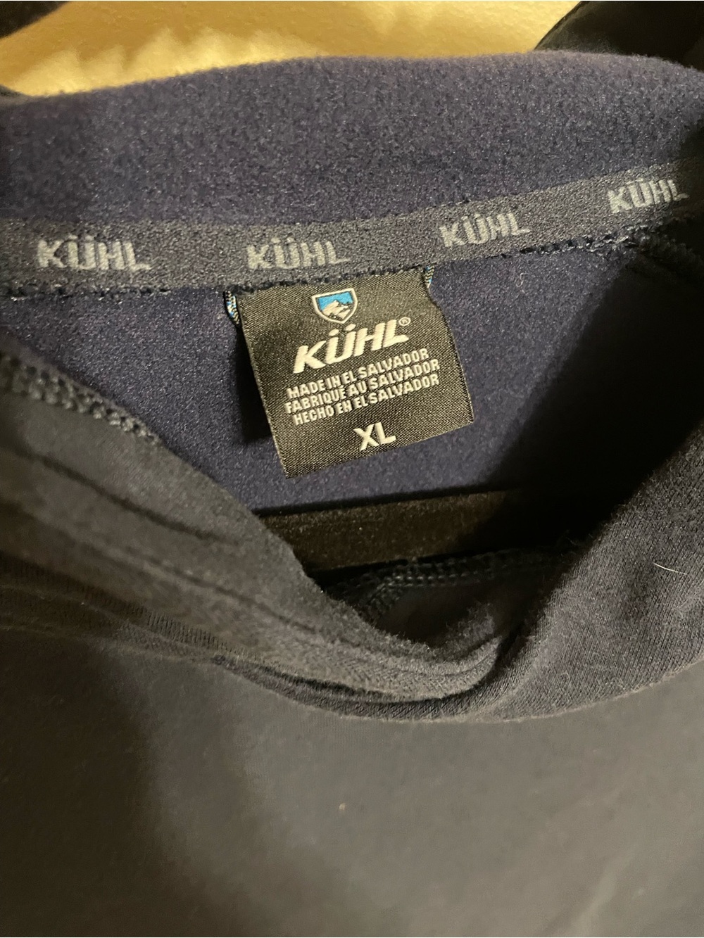 Kuhl navy hoodie pullover front pockets size XL - Picture 2 of 6